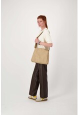 Schoudertas brede band taupe