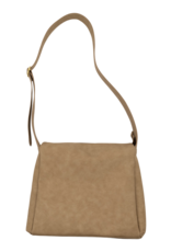 Schoudertas brede band taupe