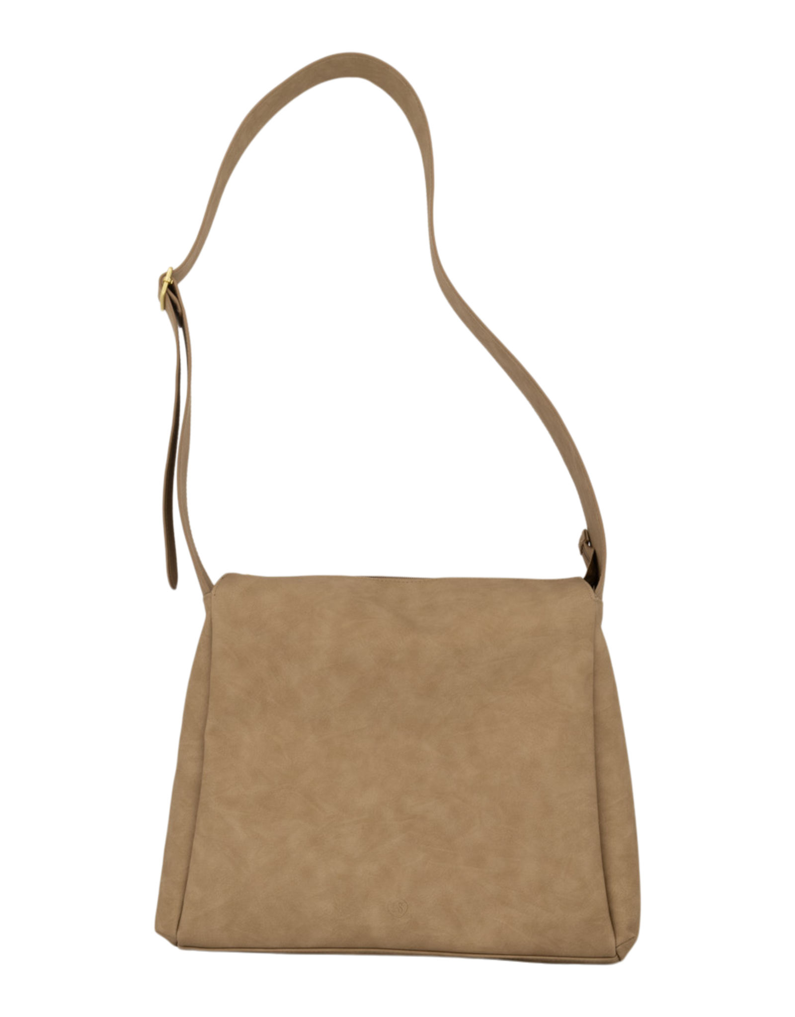 Schoudertas brede band taupe