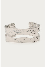 Bangle dubbel gehamerd zilver