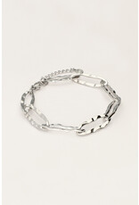 Armband schakel ovaal iconic zilver