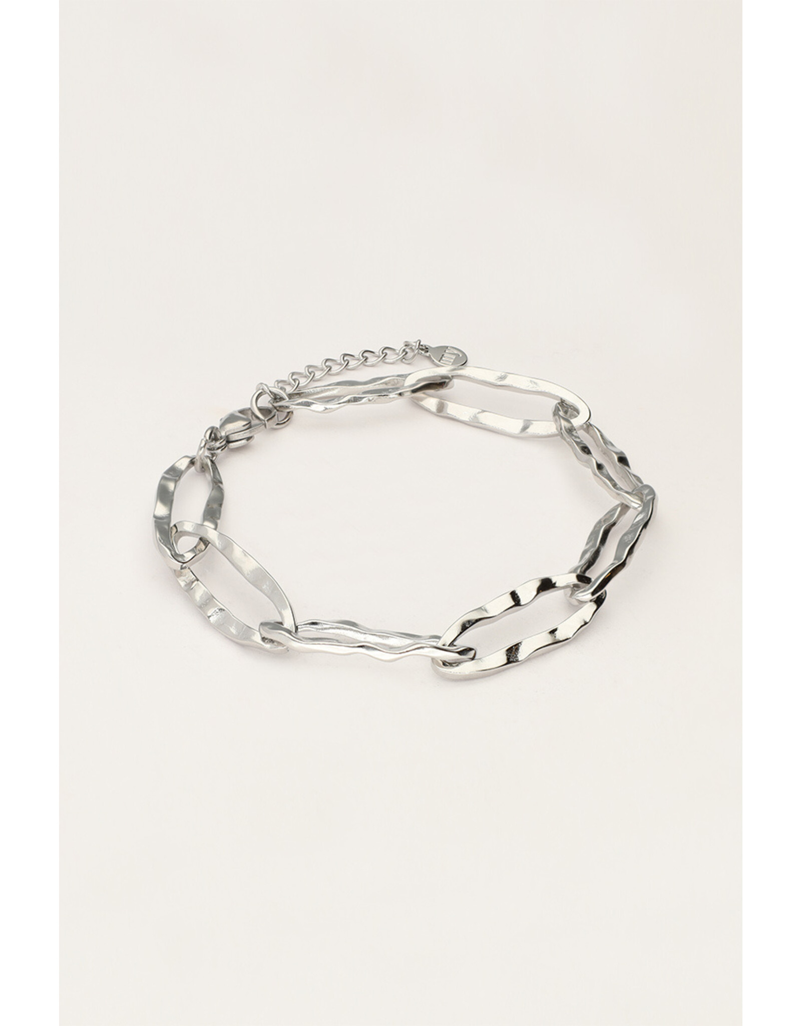 Armband schakel ovaal iconic zilver