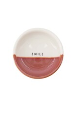 Dipschaaltje smile wit/burgundy