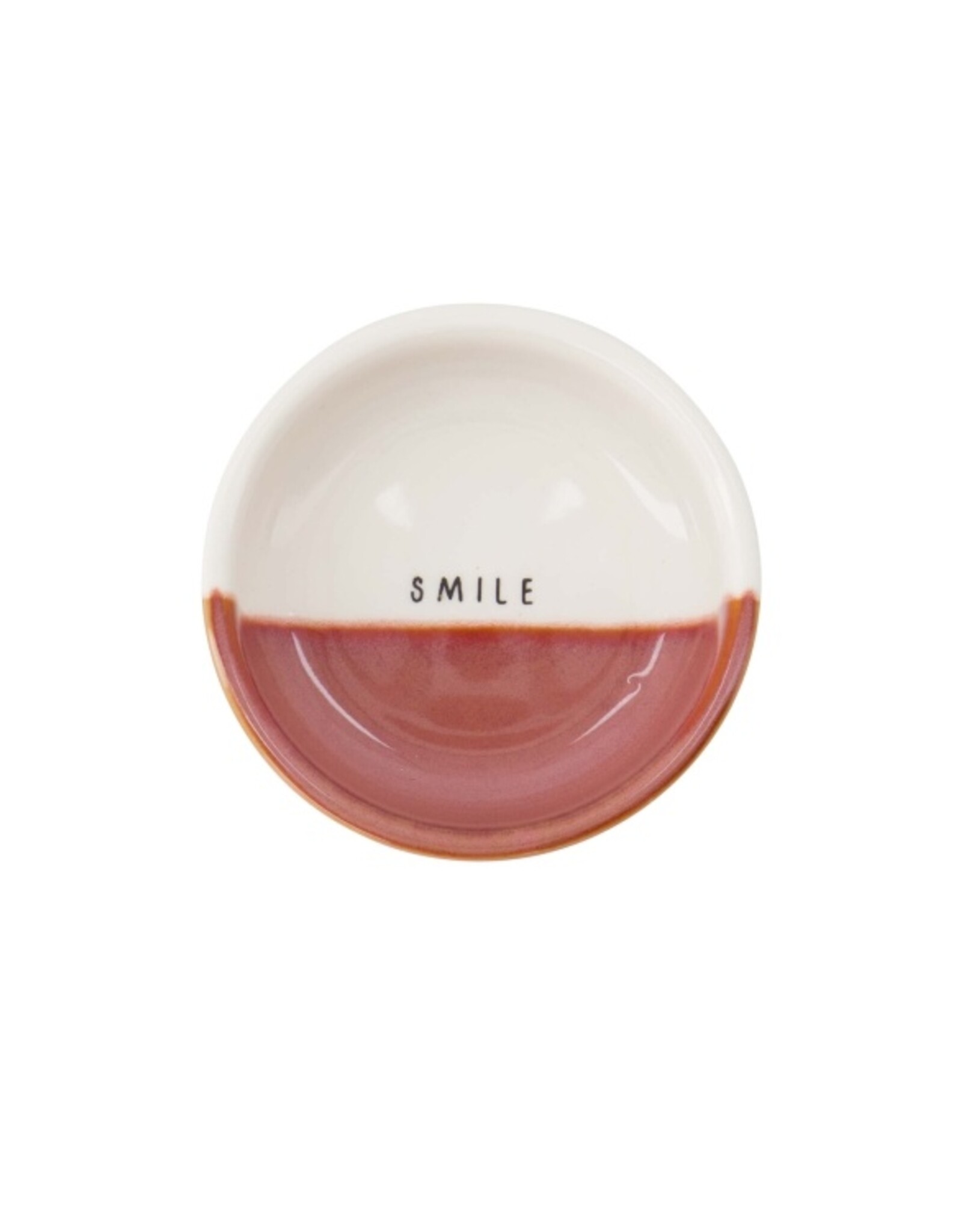 Dipschaaltje smile wit/burgundy
