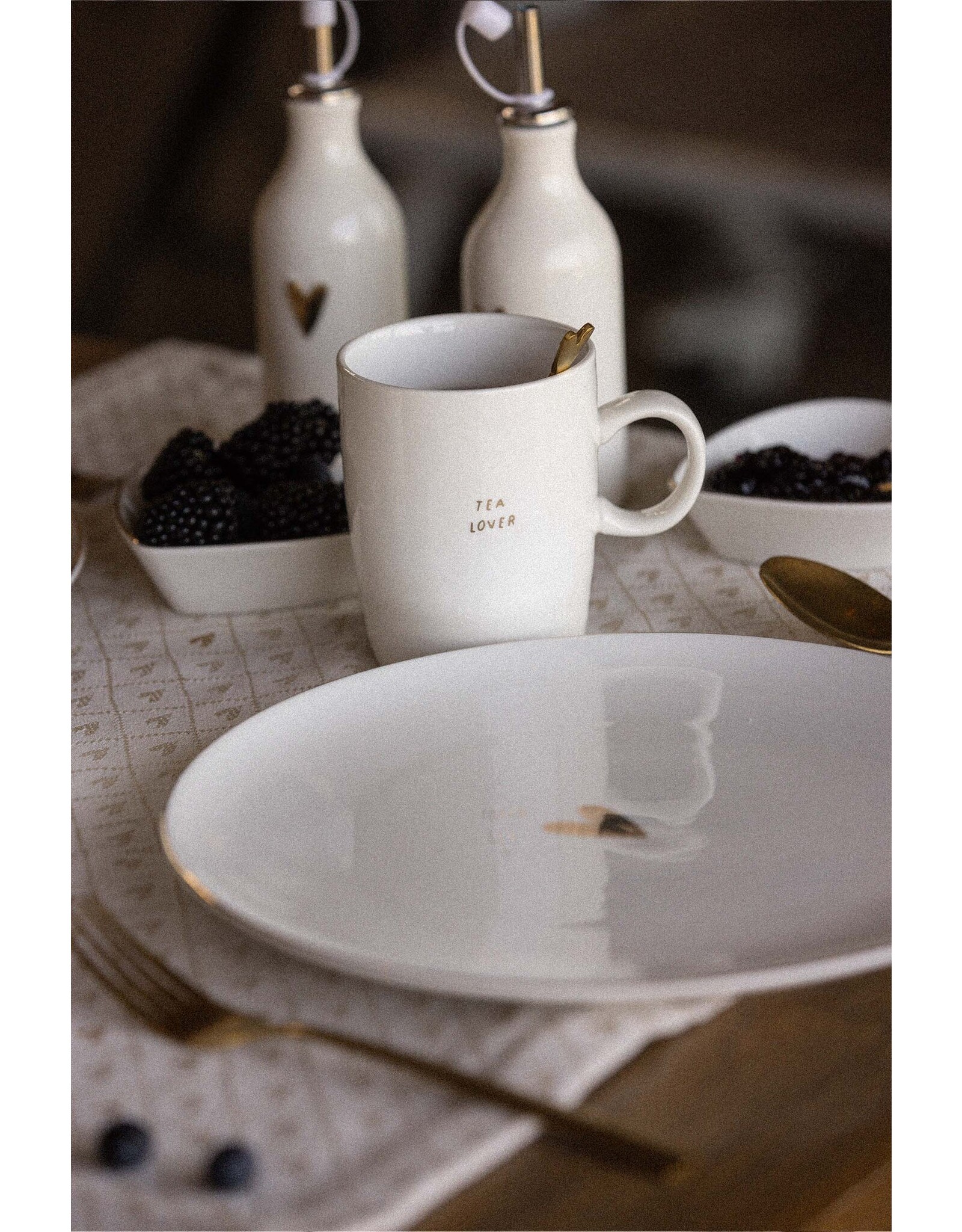 Theemok tea lover wit/goud