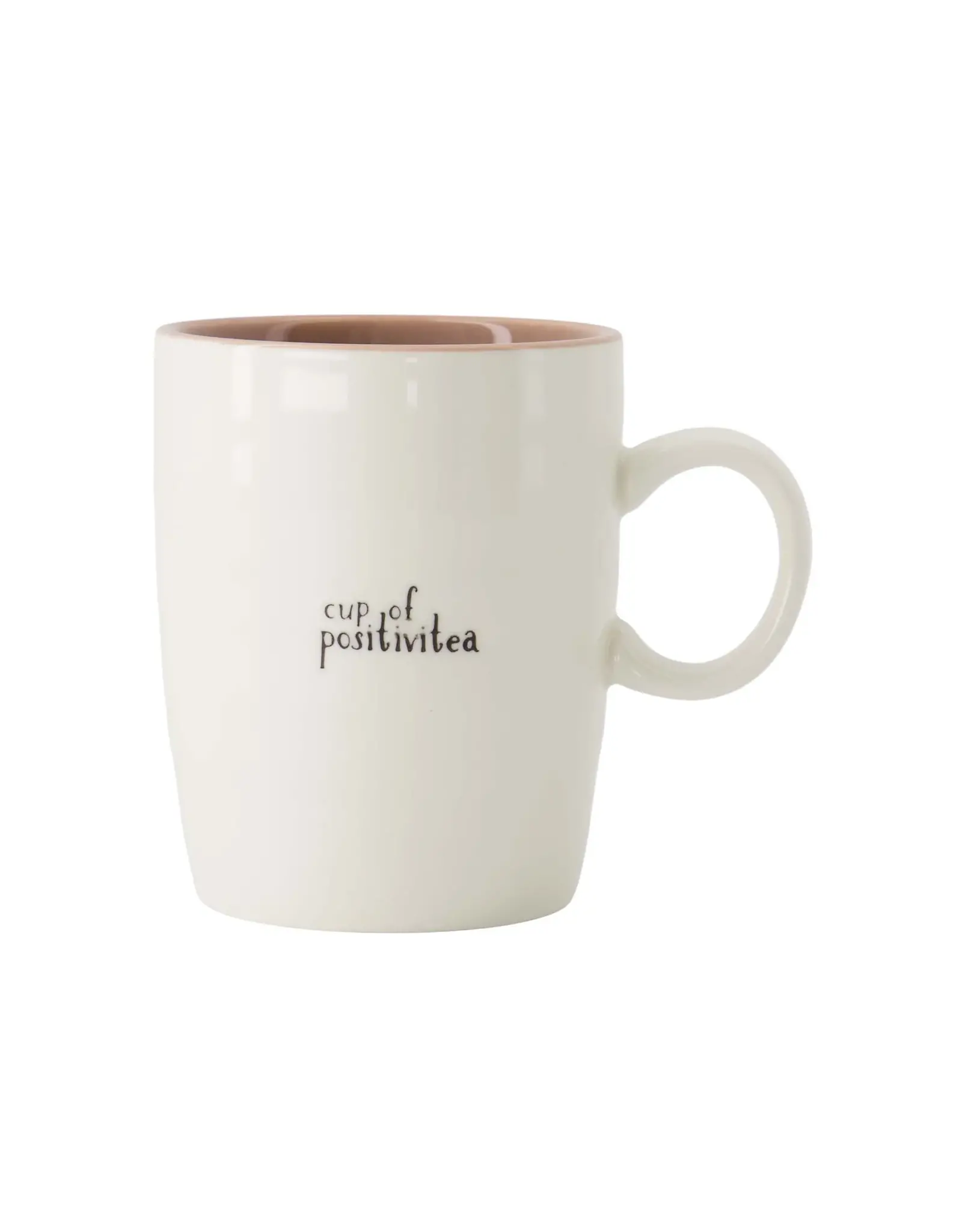 Theemok cup of positivitea wit/lila/zwart