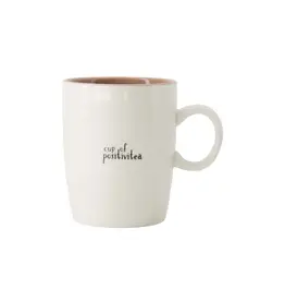Theemok cup of positivitea wit/lila/zwart