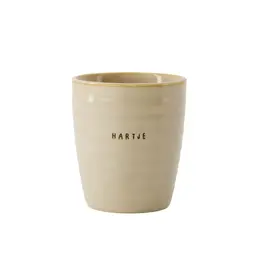 Koffiemok hartje zand