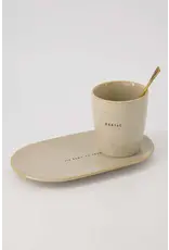 Koffiemok hartje zand