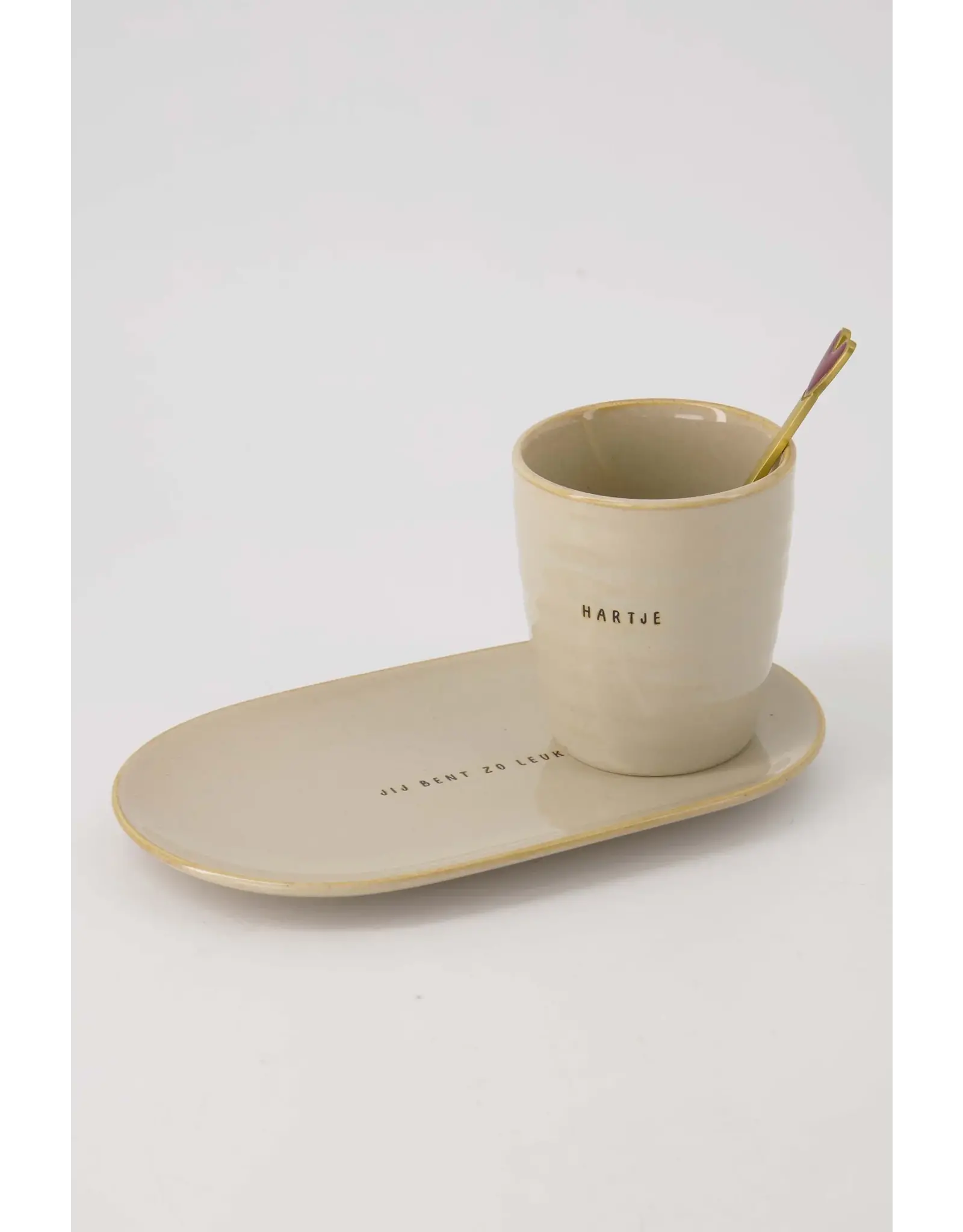 Koffiemok hartje zand