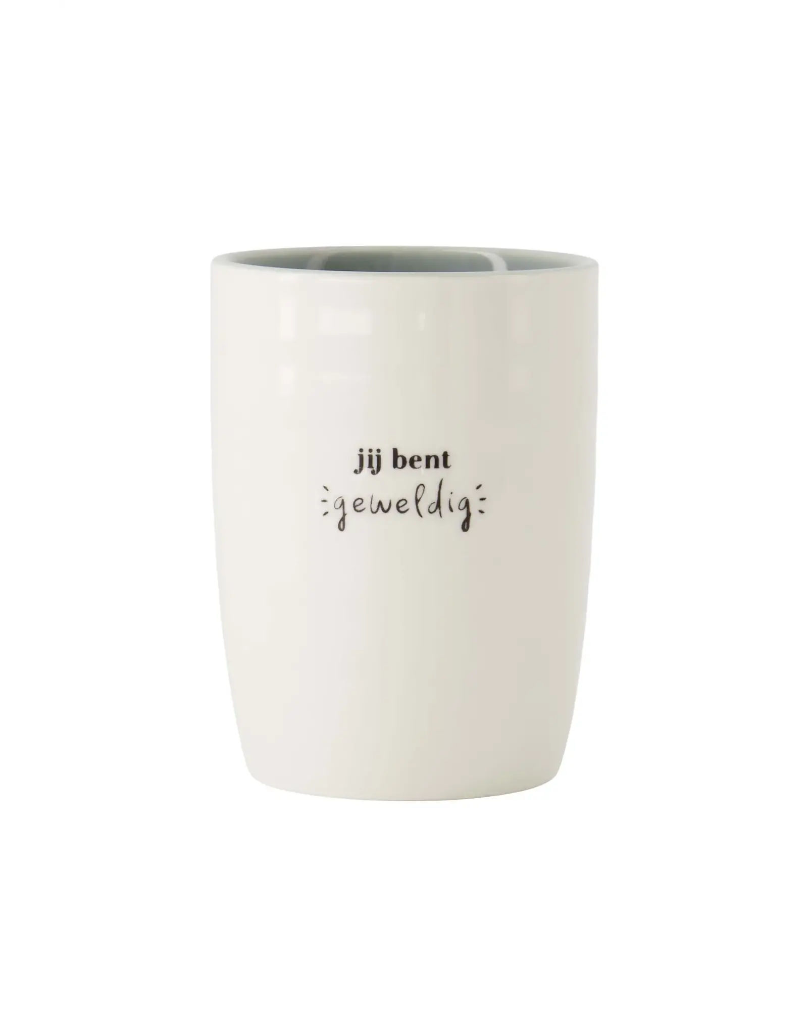 Koffiemok je bent geweldig wit/grijsblauw