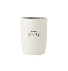 Koffiemok je bent geweldig wit/grijsblauw