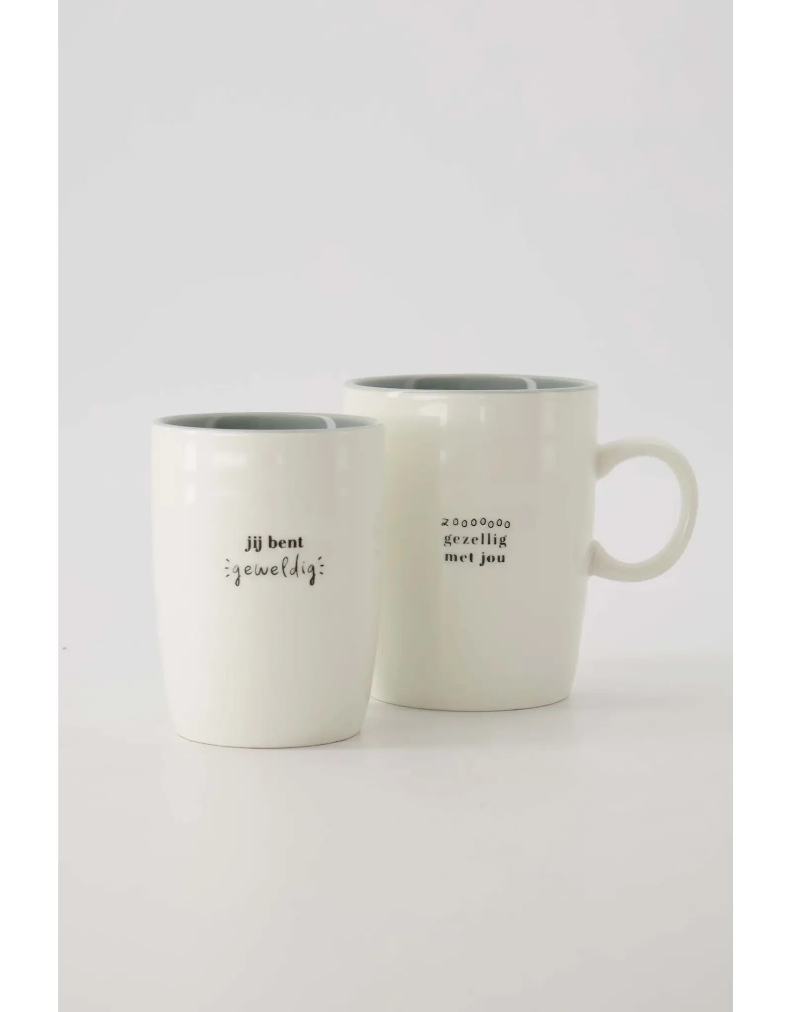 Koffiemok je bent geweldig wit/grijsblauw
