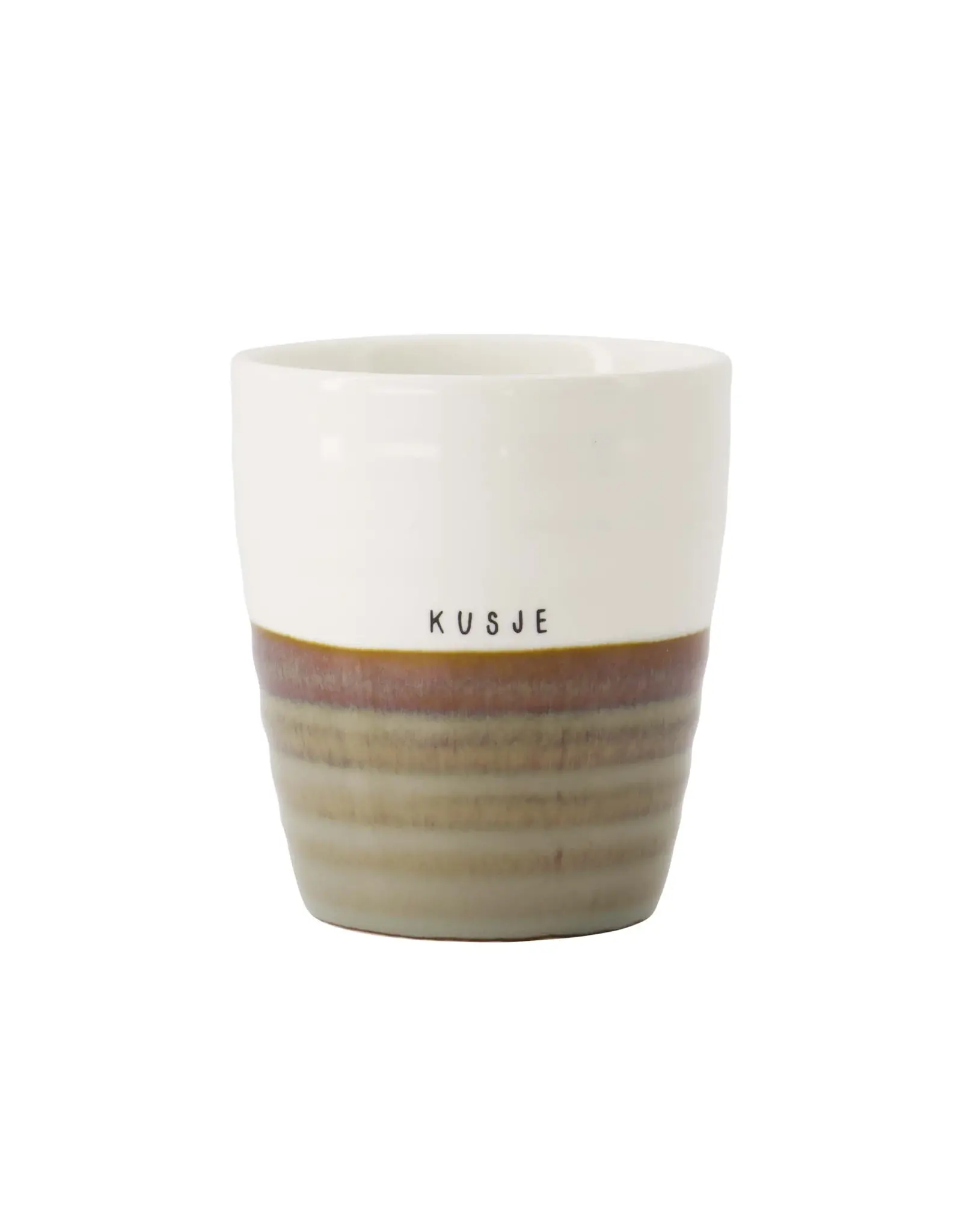 Koffiemok kusje grijsblauw