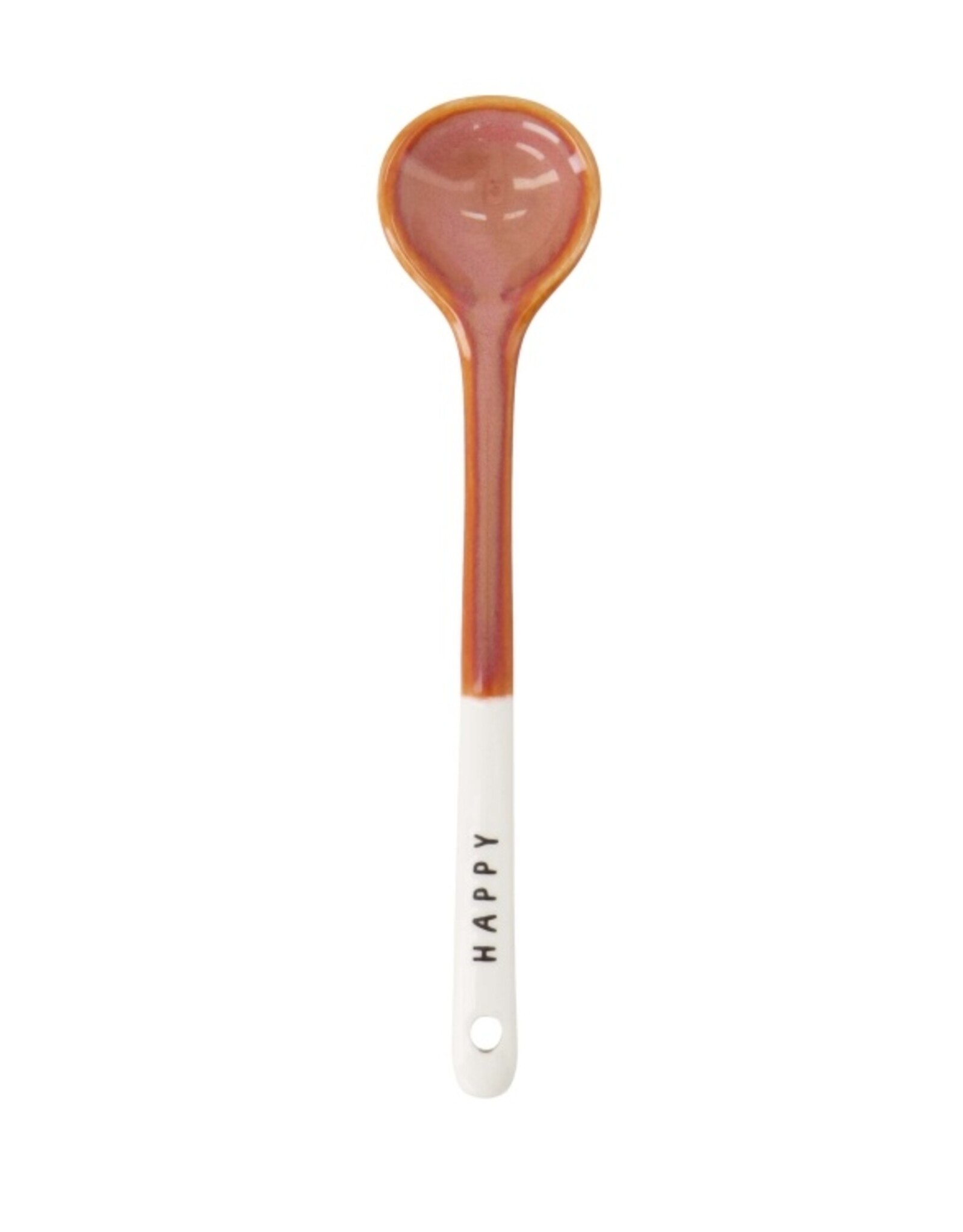 Lepeltje happy wit/burgundy