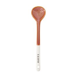 Lepeltje happy wit/burgundy