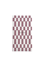 Servetten happiness wit/burgundy
