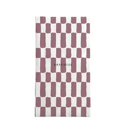 Servetten happiness wit/burgundy