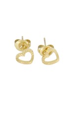 Studs hartje structuur goud