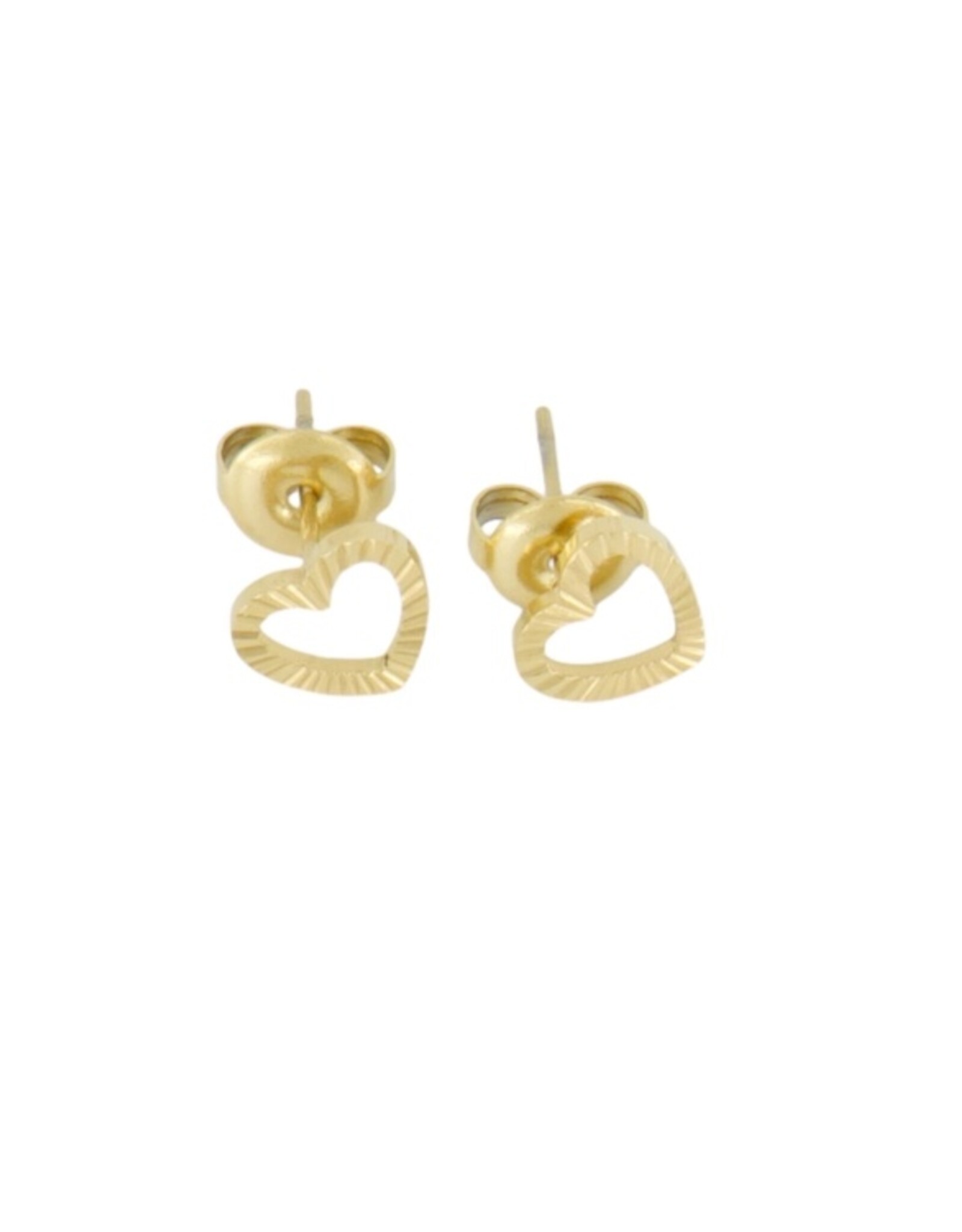 Studs hartje structuur goud