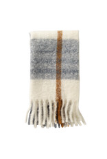 Plaid geruit wit/blauw
