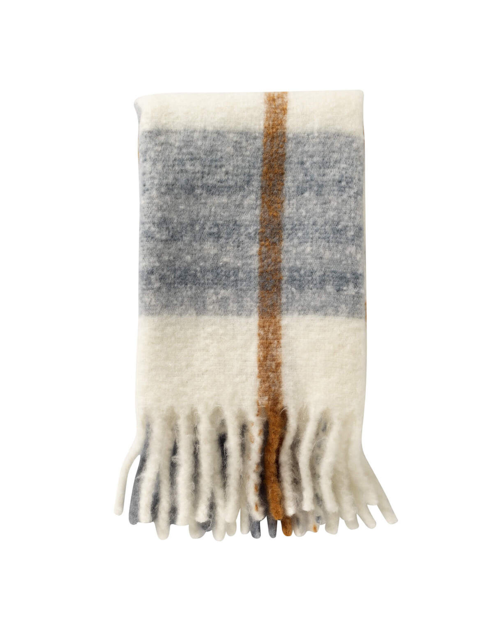 Plaid geruit wit/blauw