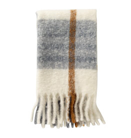 Plaid geruit wit/blauw