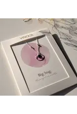 Ketting cirkel black silver