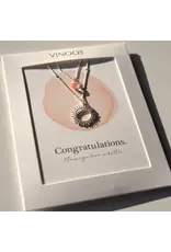Ketting dubbel pink silver