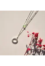 Ketting dubbel green silver