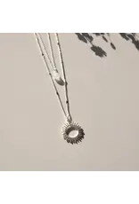 Ketting dubbel creme silver