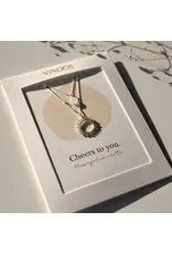 Ketting dubbel creme silver