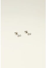 Studs 3 rondjes zilver