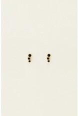Studs 3 rondjes zwart