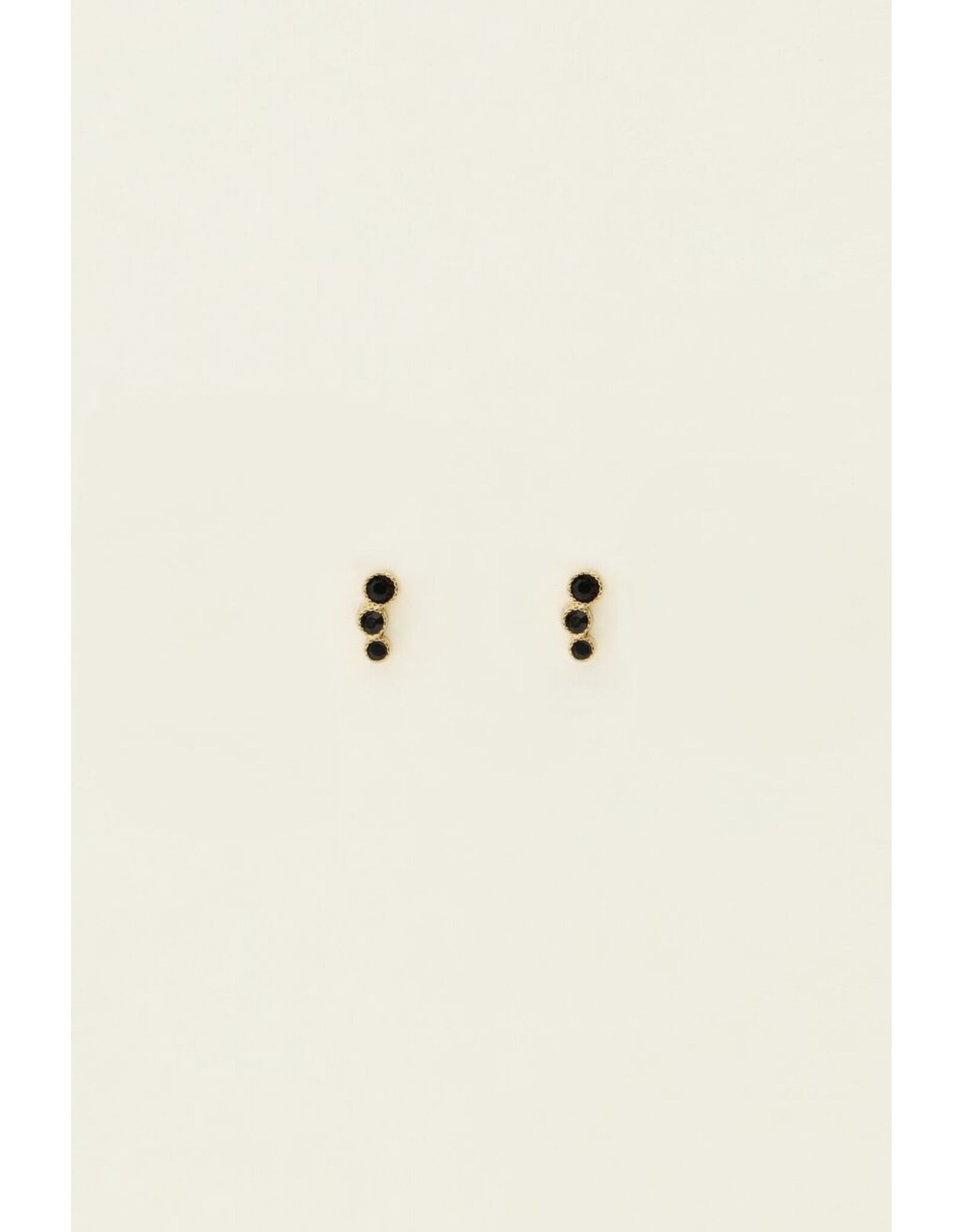 Studs 3 rondjes zwart