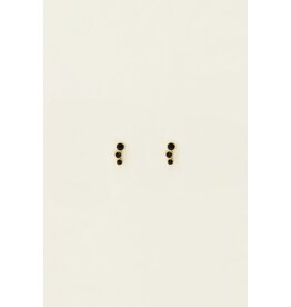 Studs 3 rondjes zwart