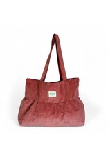Schoudertas Ruffle Rib coral
