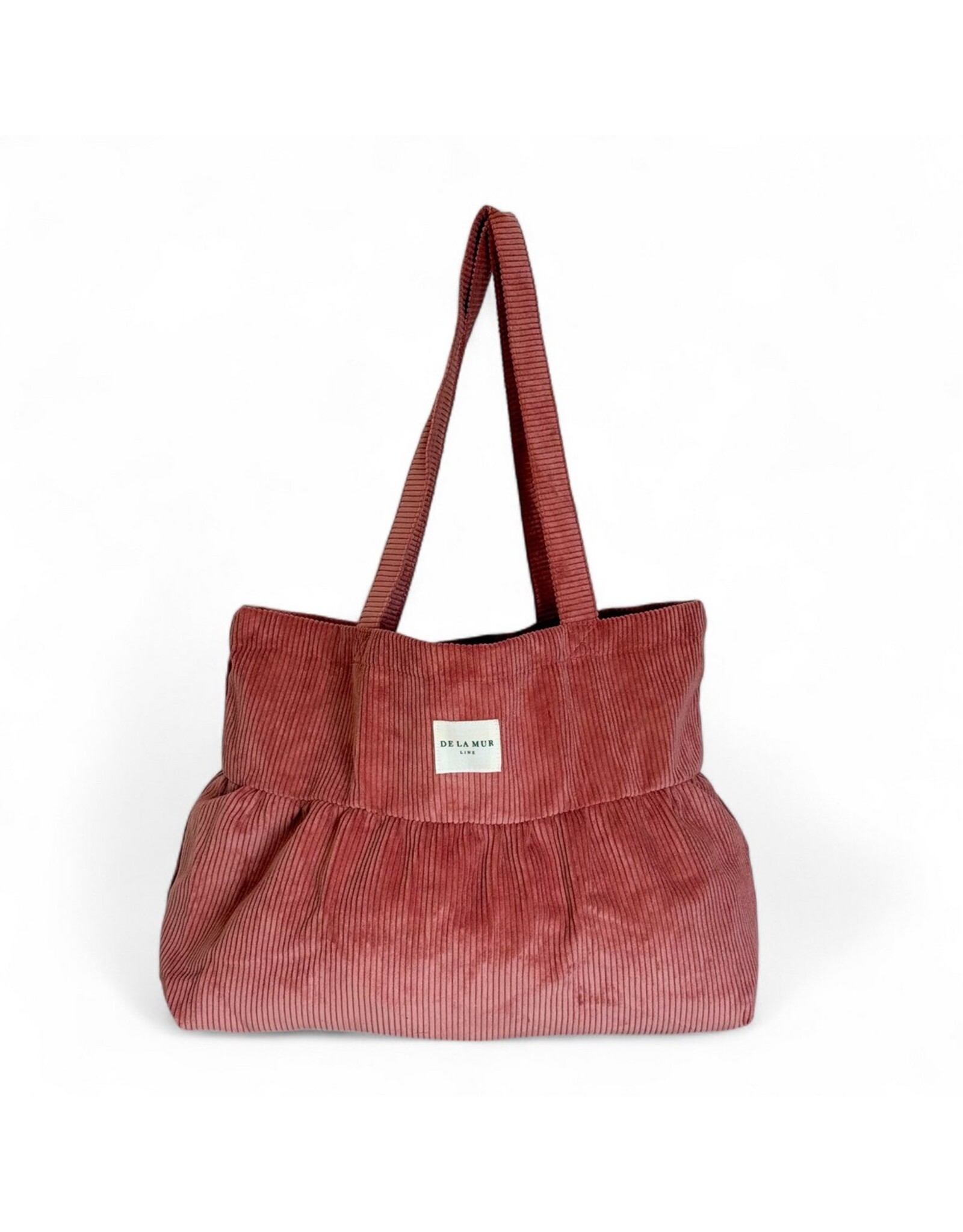 Schoudertas Ruffle Rib coral