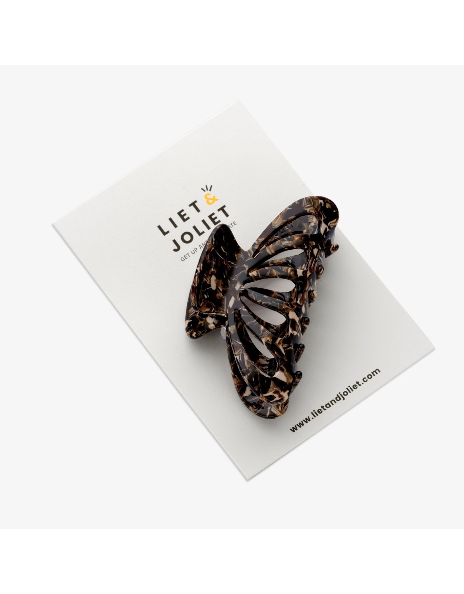 Haarspeld bruin print raster