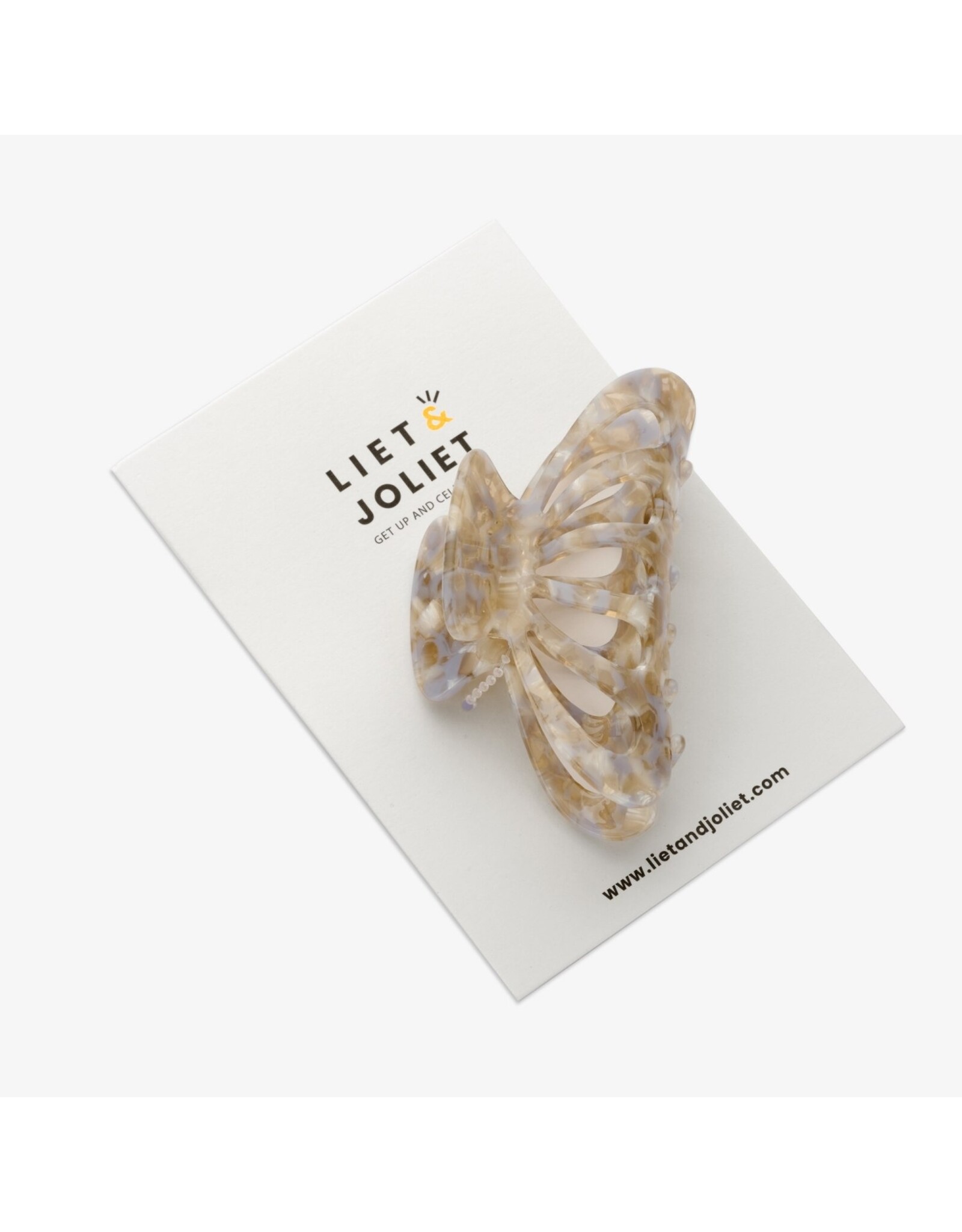 Haarspeld grijs print raster