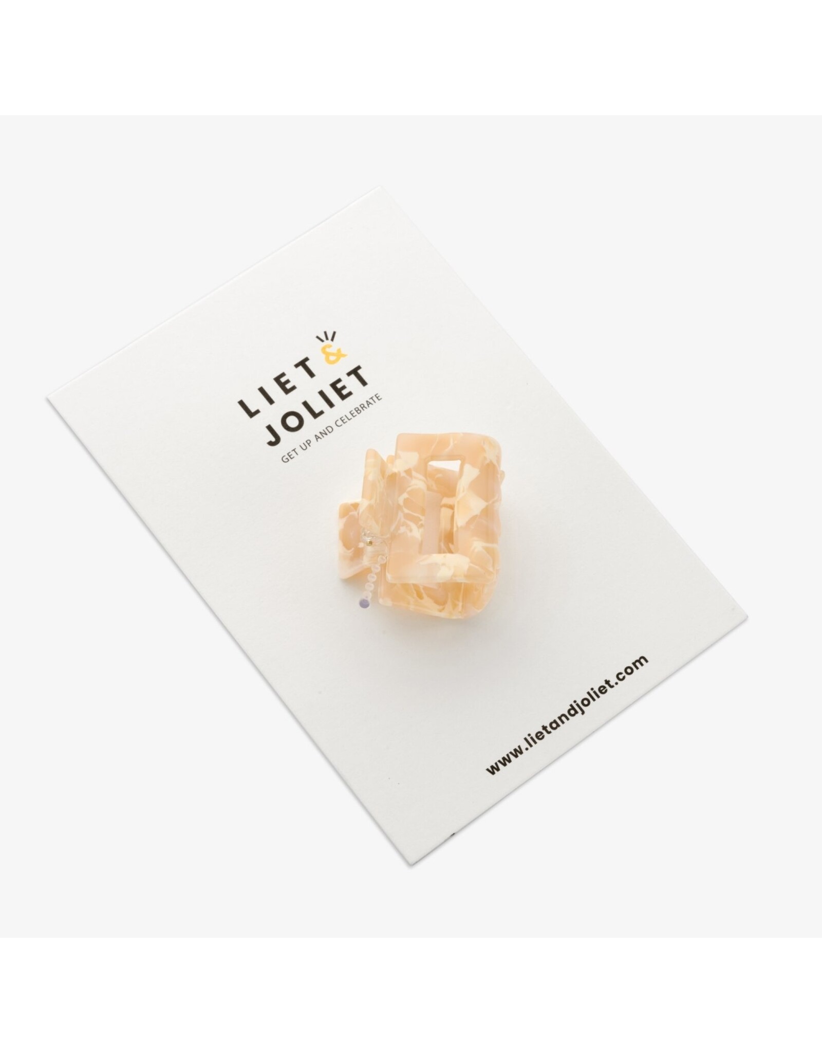 Haarspeld mini beige/wit
