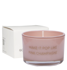 Geurkaars Make it pop like pink champagne