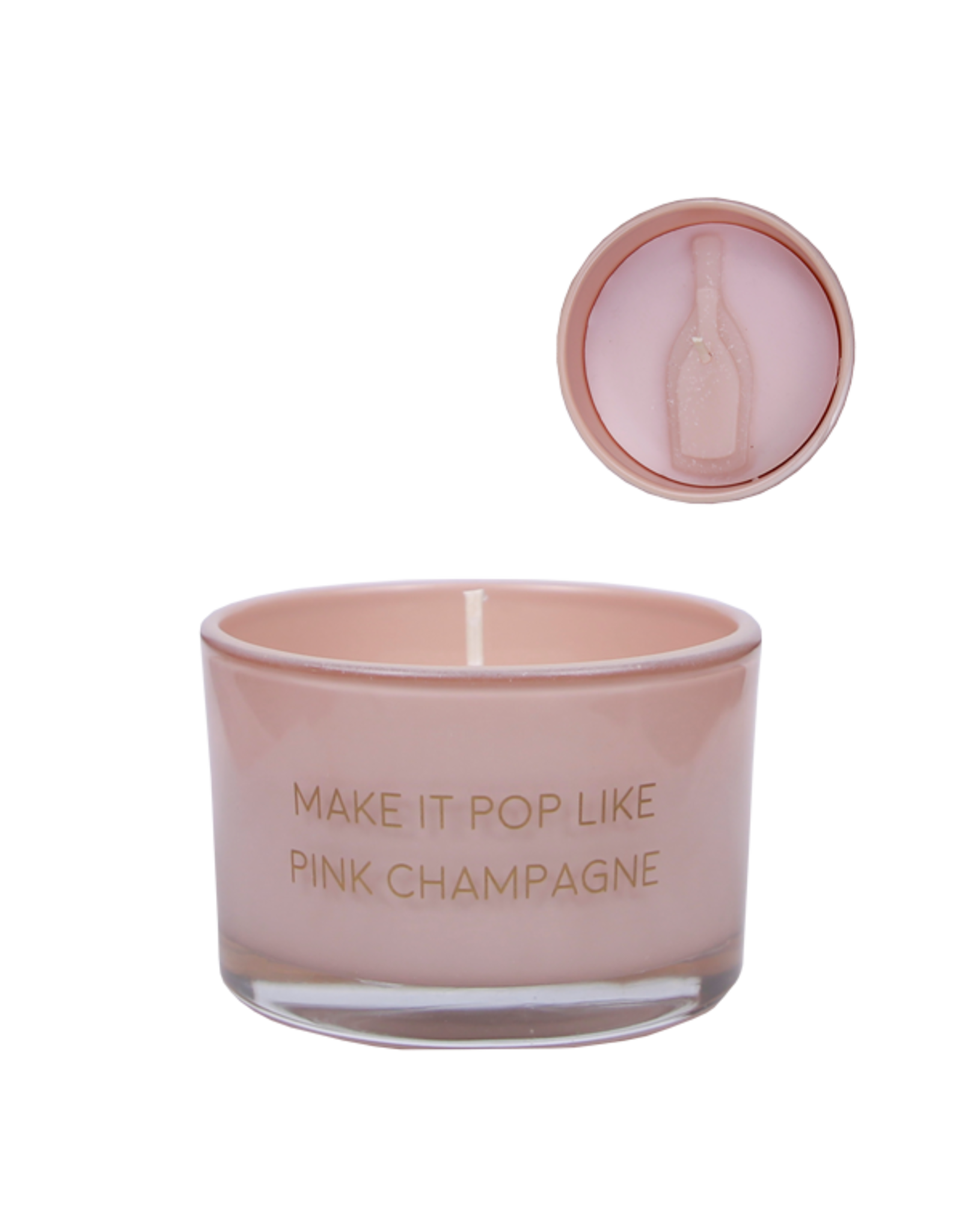 Geurkaars Make it pop like pink champagne