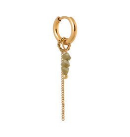 Oorring enkel olive