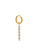 Oorring enkel pink dottie