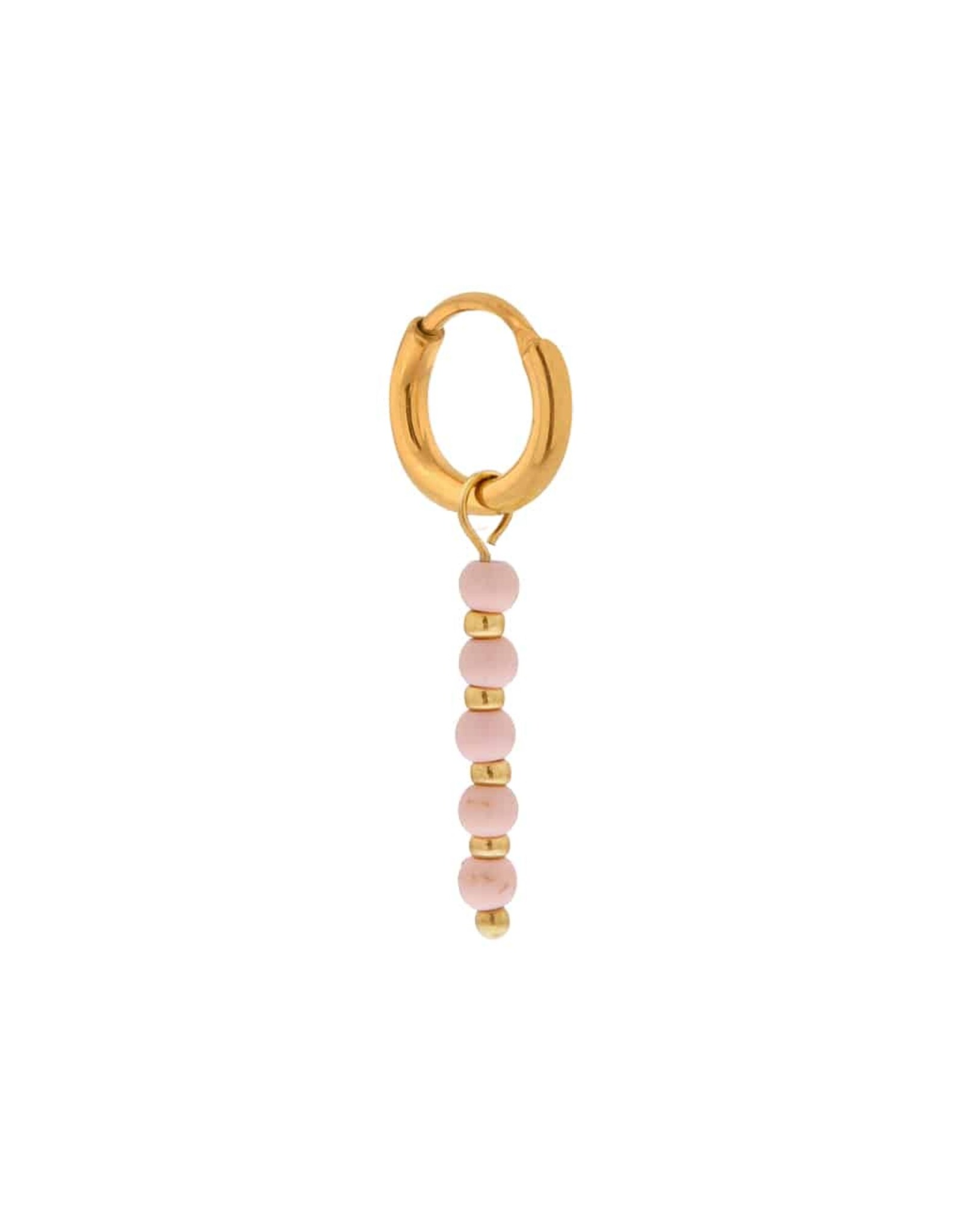 Oorring enkel pink dottie