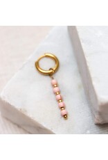 Oorring pink dottie 1 stuk