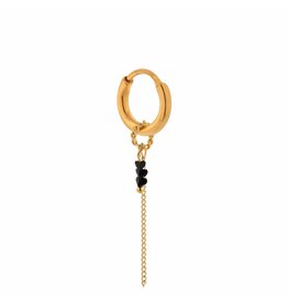 Oorring enkel chain black
