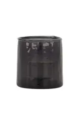 Theelichthouder glas antraciet Theelichthouder glas antraciet