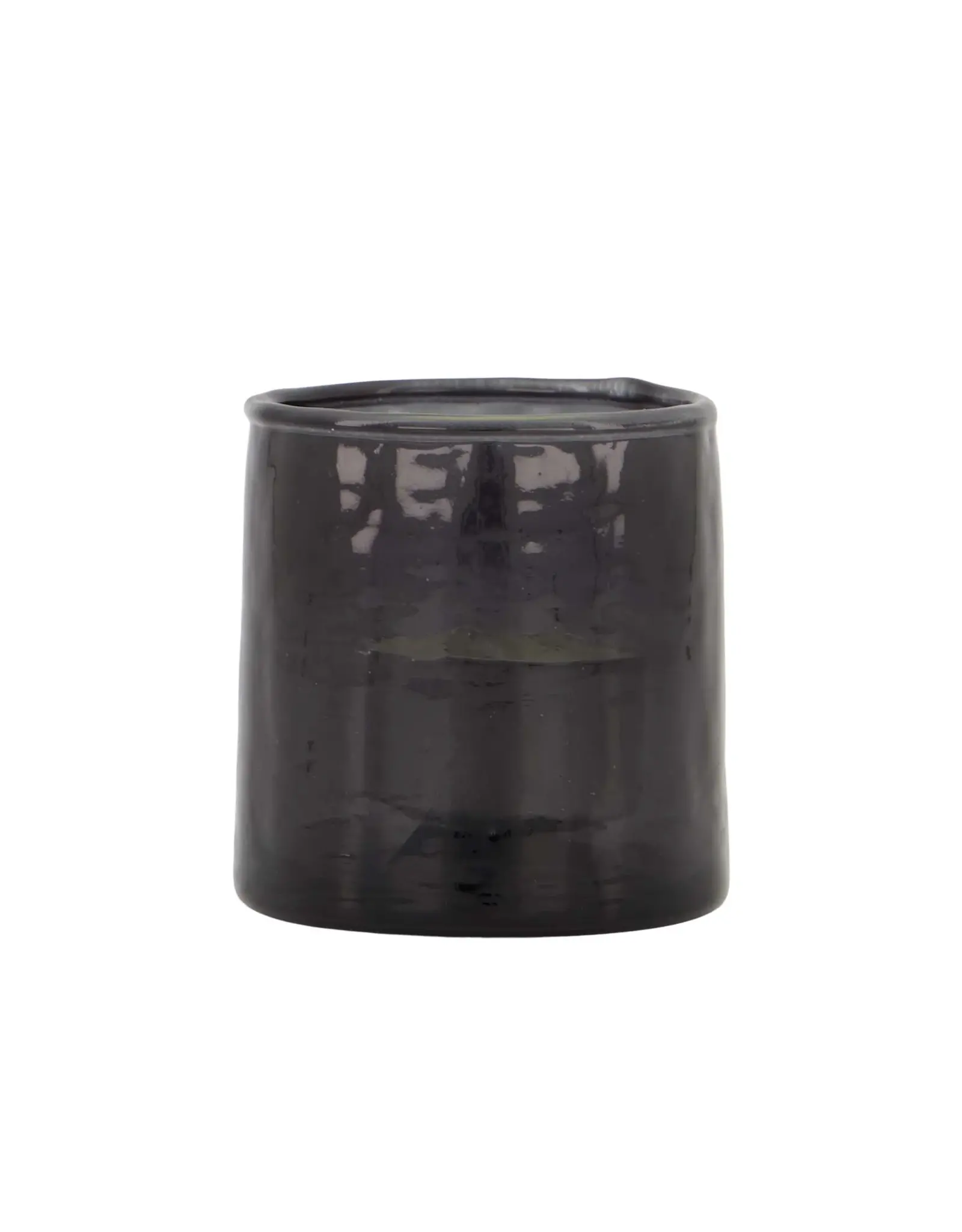 Theelichthouder glas antraciet